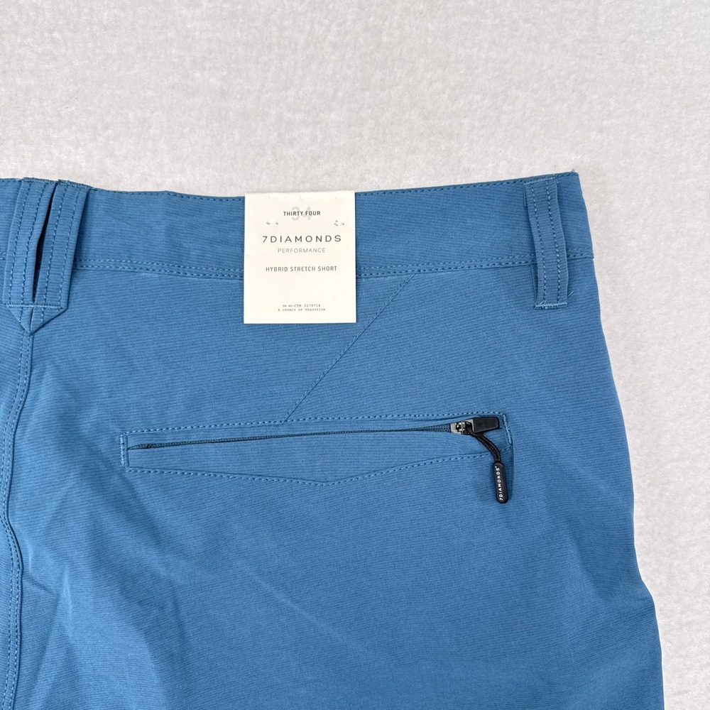 7 Diamonds Hybrid Shorts Mens Size 34 Blue Coronado Performance Stretch NEW - Picture 4 of 10